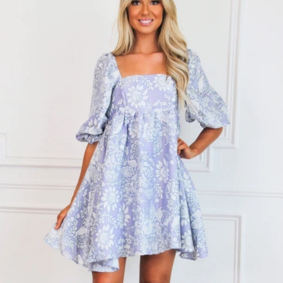 Storia Dresses Storia Babydoll Floral Dress Poshmark
